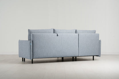 Model 12 Sofa Bed with Storage 3 Seater Left Chaise, Seaglass
