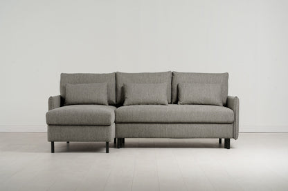 Model 12 Sofa Bed with Storage 3 Seater Left Chaise, Shadow