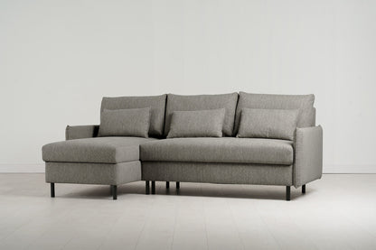 Model 12 Sofa Bed with Storage 3 Seater Left Chaise, Shadow