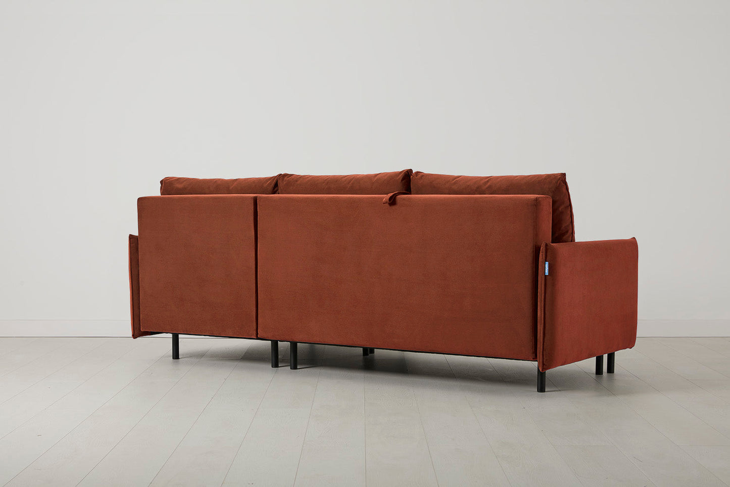 Model 12 Sofa Bed with Storage 3 Seater Right Chaise, Brick