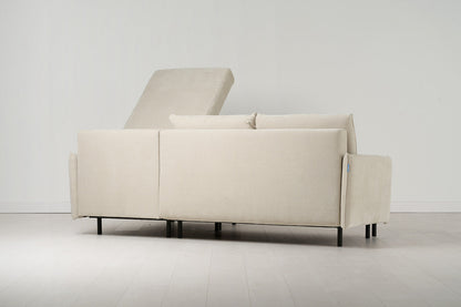 Model 12 Sofa Bed with Storage 3 Seater Right Chaise, Chalk