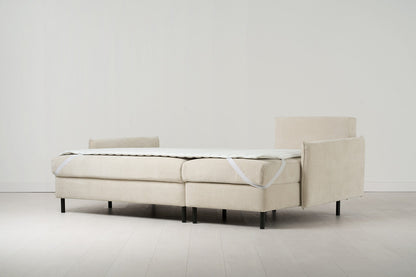 Model 12 Sofa Bed with Storage 3 Seater Right Chaise, Chalk