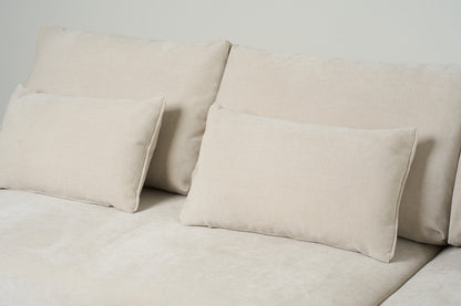 Model 12 Sofa Bed with Storage 3 Seater Left Chaise, Chalk