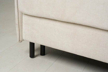 Model 12 Sofa Bed with Storage 3 Seater Right Chaise, Chalk