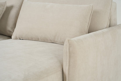 Model 12 Sofa Bed with Storage 3 Seater Right Chaise, Chalk
