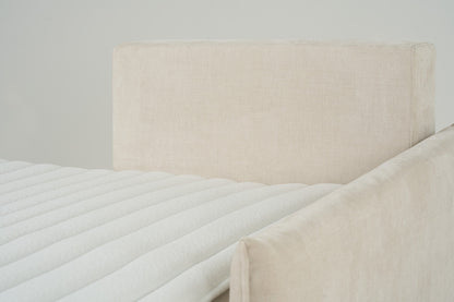 Model 12 Sofa Bed with Storage 3 Seater Left Chaise, Chalk