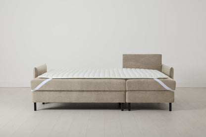 Model 12 Sofa Bed with Storage 3 Seater Right Chaise, Flax