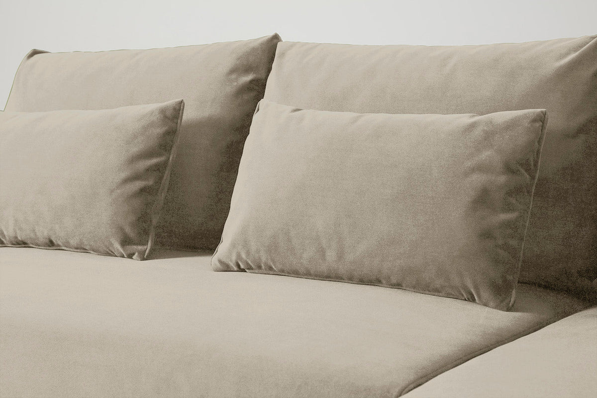 Model 12 Sofa Bed with Storage 3 Seater Right Chaise, Flax