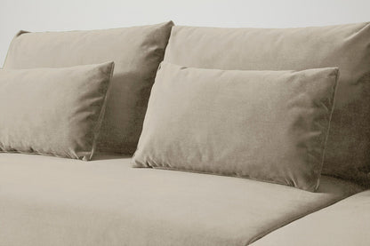 Model 12 Sofa Bed with Storage 3 Seater Right Chaise, Flax