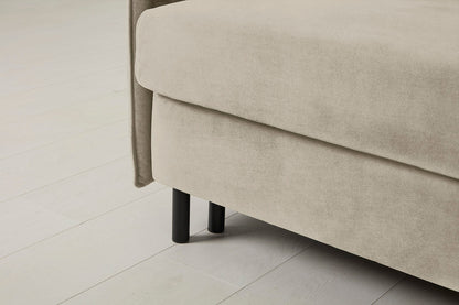 Model 12 Sofa Bed with Storage 3 Seater Right Chaise, Flax