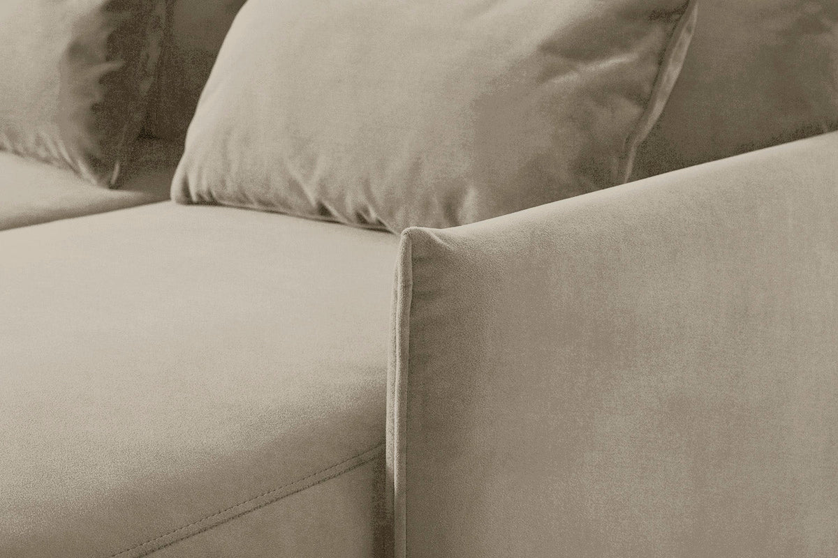 Model 12 Sofa Bed with Storage 3 Seater Right Chaise, Flax