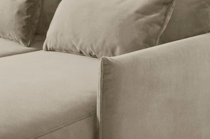 Model 12 Sofa Bed with Storage 3 Seater Right Chaise, Flax