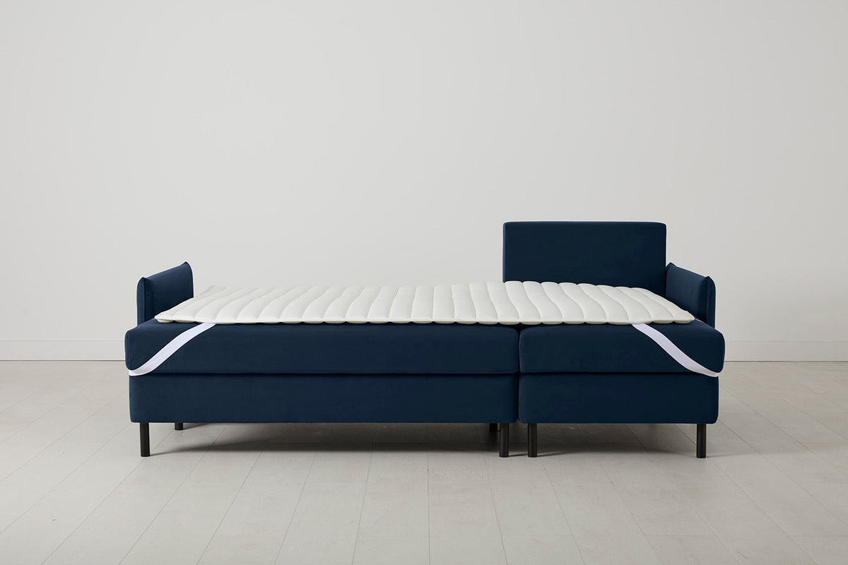 Model 12 Sofa Bed with Storage 3 Seater Right Chaise, Indigo