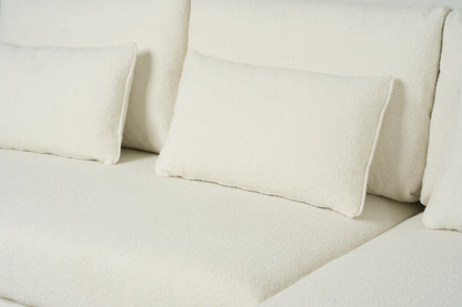 Model 12 Sofa Bed with Storage 3 Seater Right Chaise, Ivory