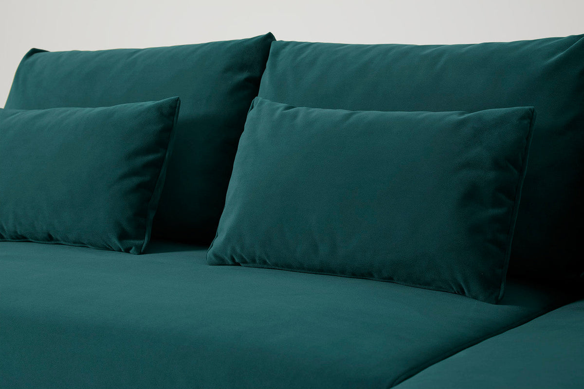 Model 12 Sofa Bed with Storage 3 Seater Left Chaise, Kingfisher