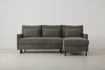 Model 12 Sofa Bed with Storage 3 Seater Right Chaise, Mink