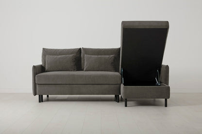 Model 12 Sofa Bed with Storage 3 Seater Right Chaise, Mink