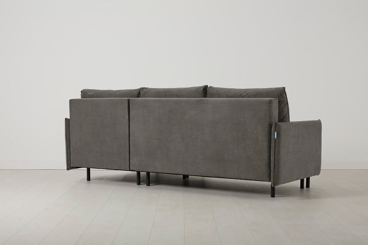 Model 12 Sofa Bed with Storage 3 Seater Right Chaise, Mink