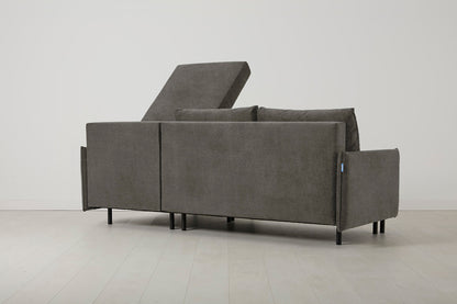 Model 12 Sofa Bed with Storage 3 Seater Right Chaise, Mink