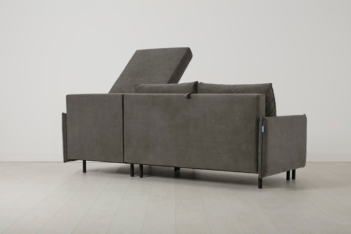 Model 12 Sofa Bed with Storage 3 Seater Right Chaise, Mink