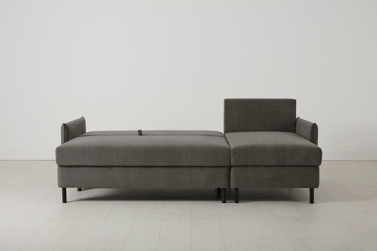 Model 12 Sofa Bed with Storage 3 Seater Right Chaise, Mink