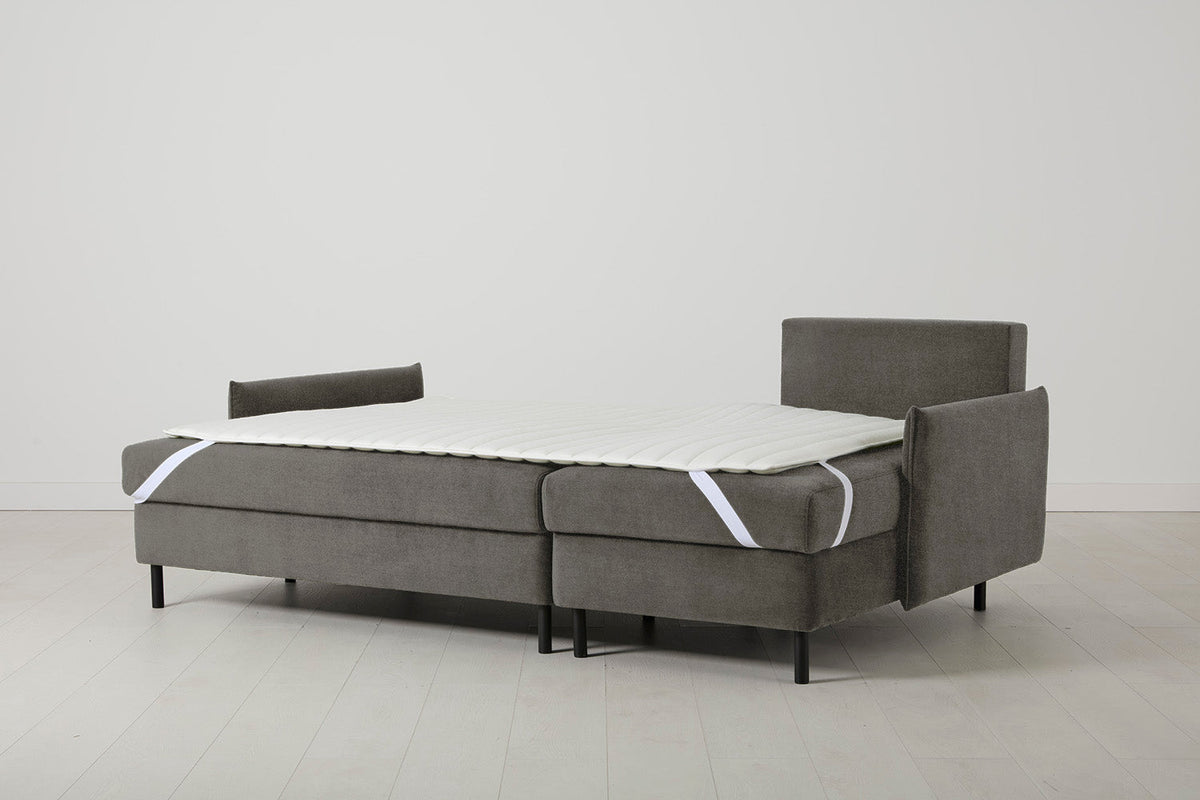 Model 12 Sofa Bed with Storage 3 Seater Right Chaise, Mink