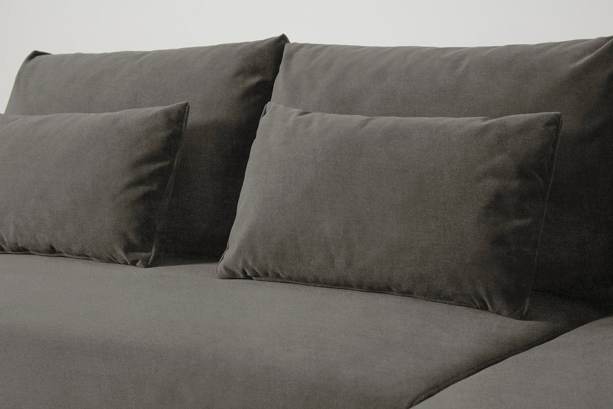 Model 12 Sofa Bed with Storage 3 Seater Right Chaise, Mink