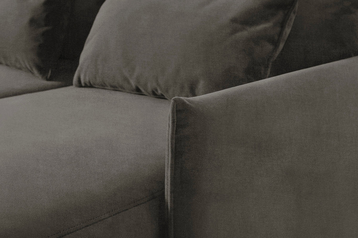 Model 12 Sofa Bed with Storage 3 Seater Right Chaise, Mink