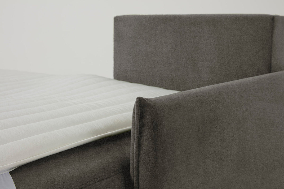 Model 12 Sofa Bed with Storage 3 Seater Right Chaise, Mink