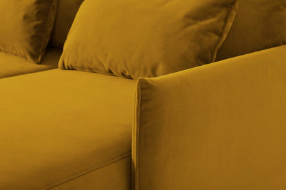 Model 12 Sofa Bed with Storage 3 Seater Right Chaise, Mustard