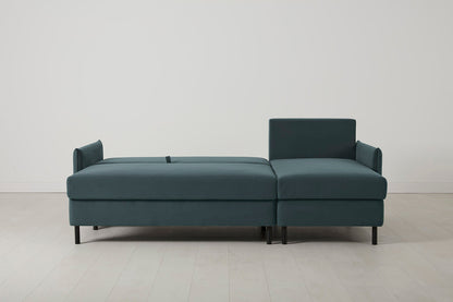 Model 12 Sofa Bed with Storage 3 Seater Right Chaise, Petrol