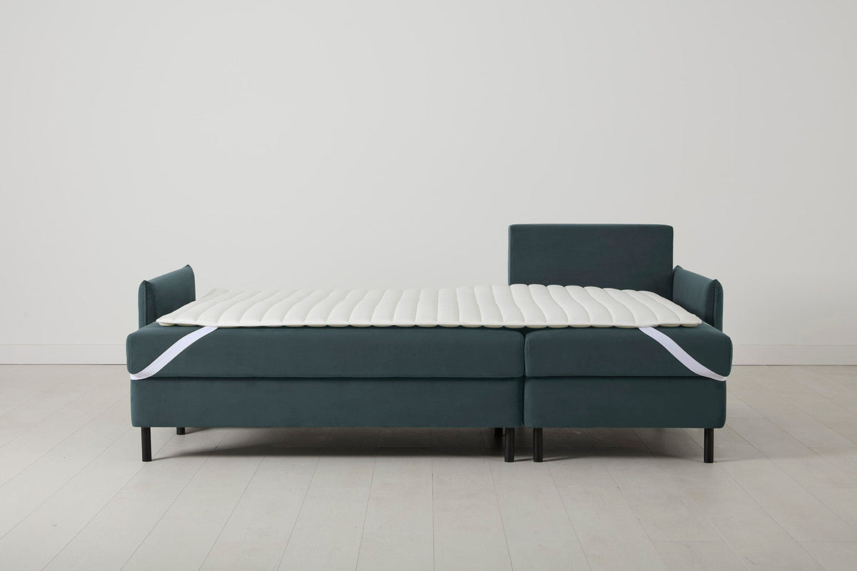 Model 12 Sofa Bed with Storage 3 Seater Right Chaise, Petrol