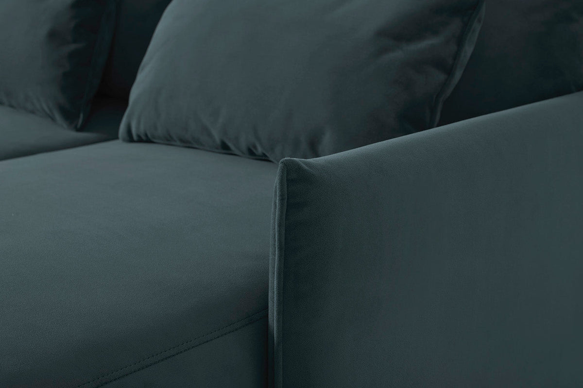 Model 12 Sofa Bed with Storage 3 Seater Right Chaise, Petrol