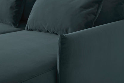 Model 12 Sofa Bed with Storage 3 Seater Right Chaise, Petrol