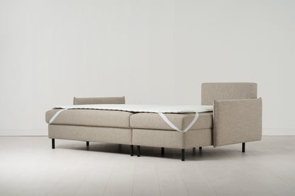 Model 12 Sofa Bed with Storage 3 Seater Right Chaise, Pumice