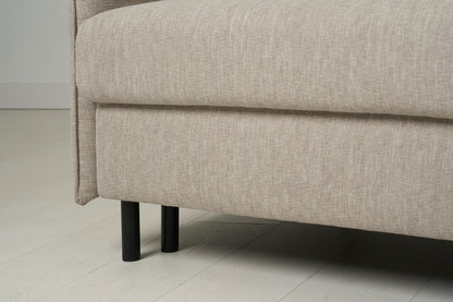 Model 12 Sofa Bed with Storage 3 Seater Left Chaise, Pumice