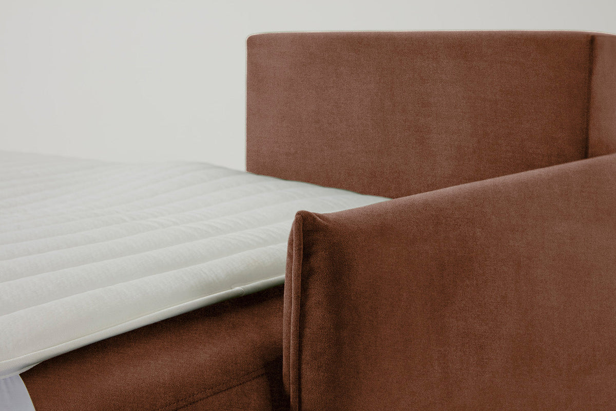 Model 12 Sofa Bed with Storage 3 Seater Right Chaise, Russet