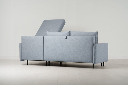 Model 12 Sofa Bed with Storage 3 Seater Right Chaise, Seaglass