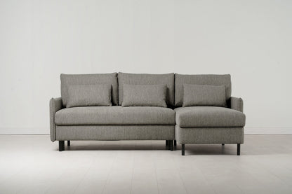 Model 12 Sofa Bed with Storage 3 Seater Right Chaise, Shadow