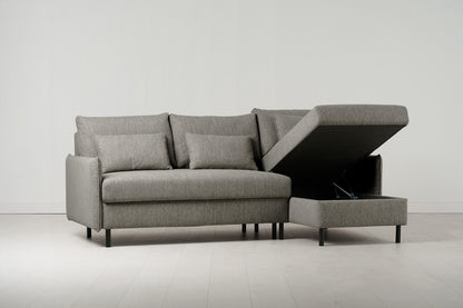 Model 12 Sofa Bed with Storage 3 Seater Right Chaise, Shadow