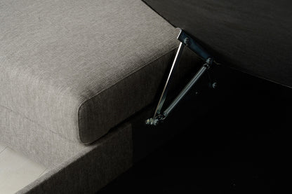 Model 12 Sofa Bed with Storage 3 Seater Right Chaise, Shadow