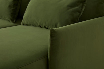 Model 12 Sofa Bed with Storage 3 Seater Left Chaise, Vine