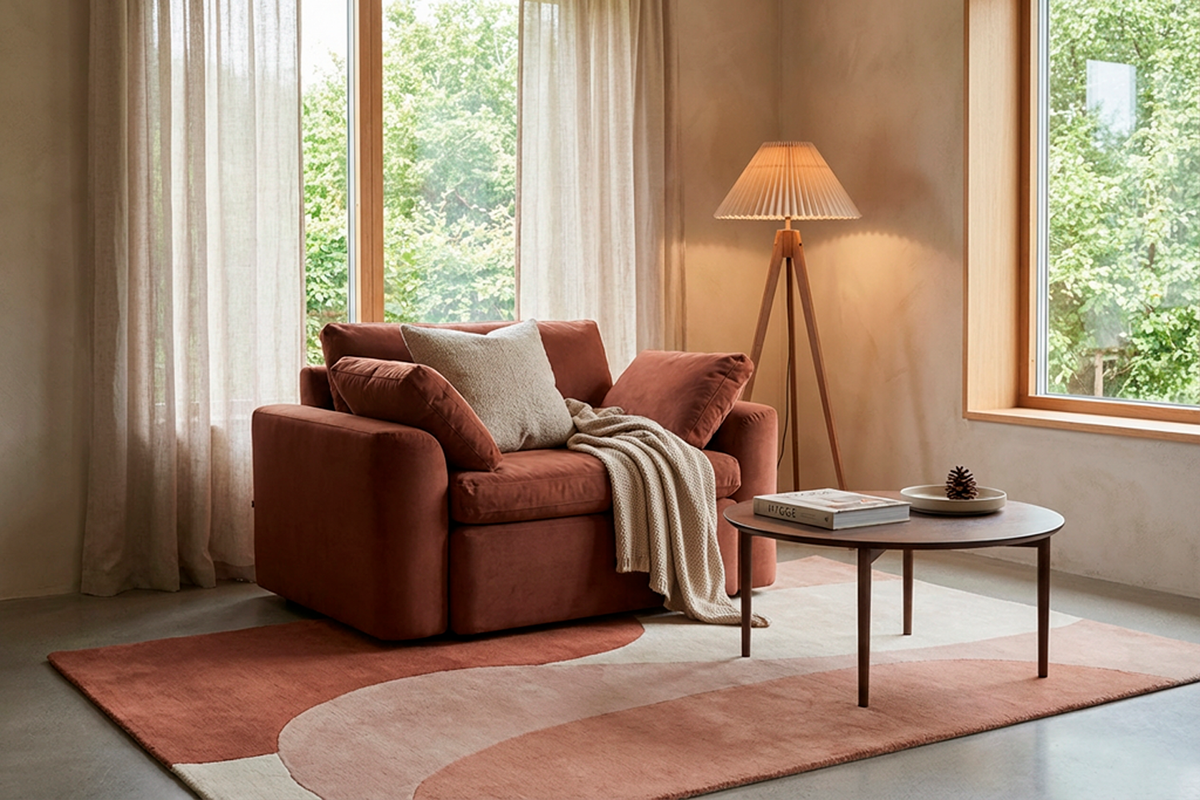 Model 13 Loveseat, Brick
