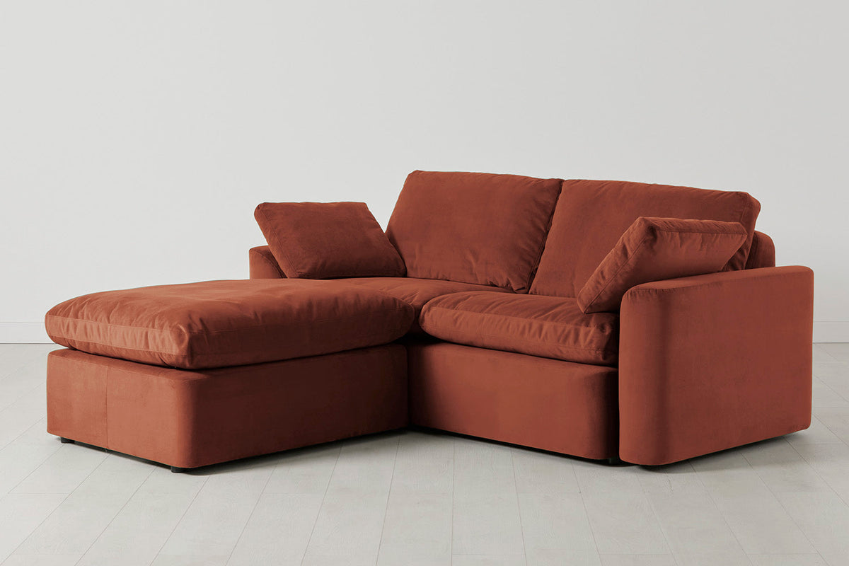 Model 13 2-Seater Left Chaise Sofa, Brick