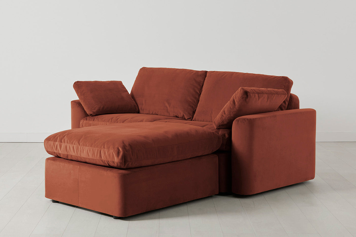 Model 13 2-Seater Right Chaise Sofa, Brick