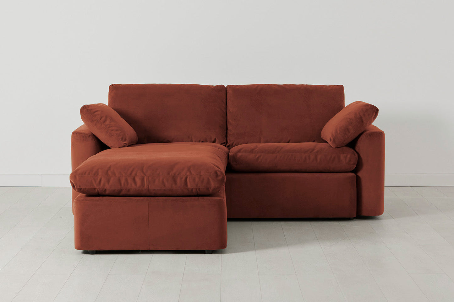 Model 13 2-Seater Left Chaise Sofa, Brick