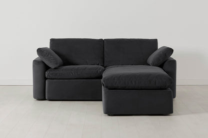 2-Seater Sofa in grey velvet