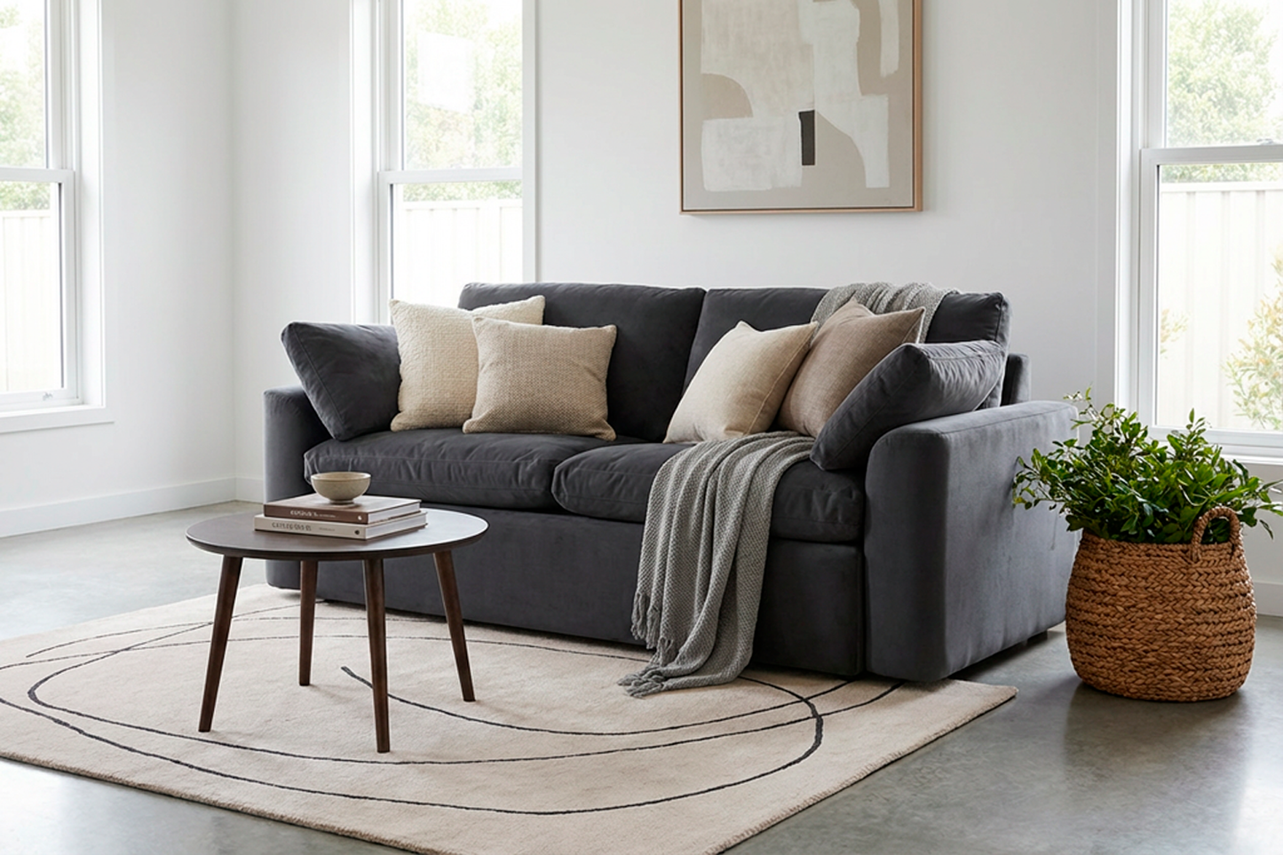 Model 13 2-Seater Sofa, Charcoal