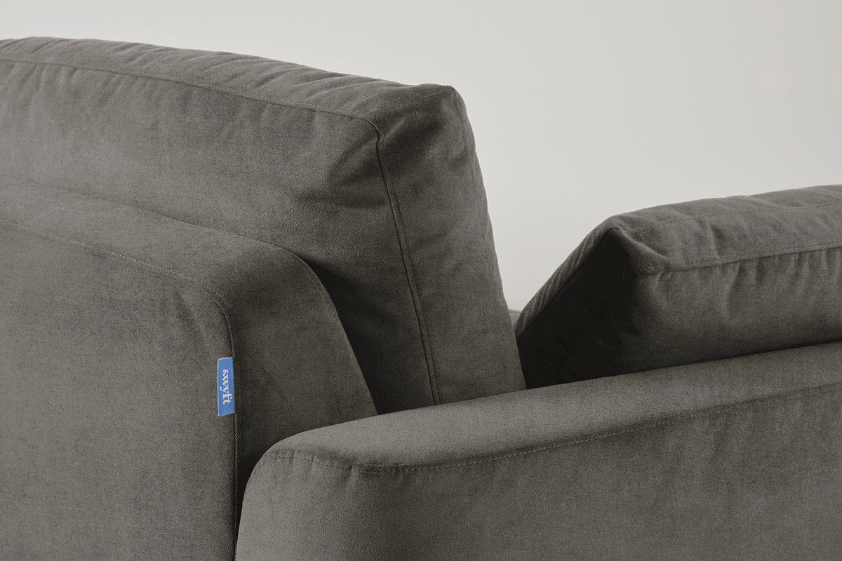 Model 13 3-Seater Sofa with Ottoman, Mink