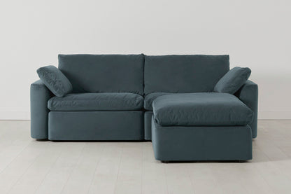 Model 13 3-Seater Sofa with Ottoman, Petrol